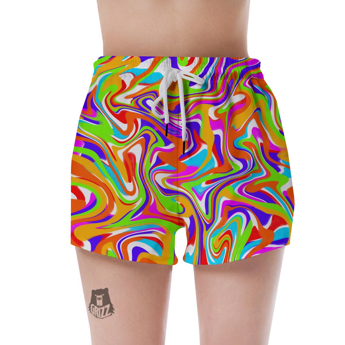 Colorful Abstract Women's Shorts-grizzshop