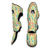 Colorful Alphabet Print Pattern Muay Thai Shin Guards-grizzshop