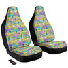 Colorful And Cute Stickers Print Pattern Car Seat Covers-grizzshop