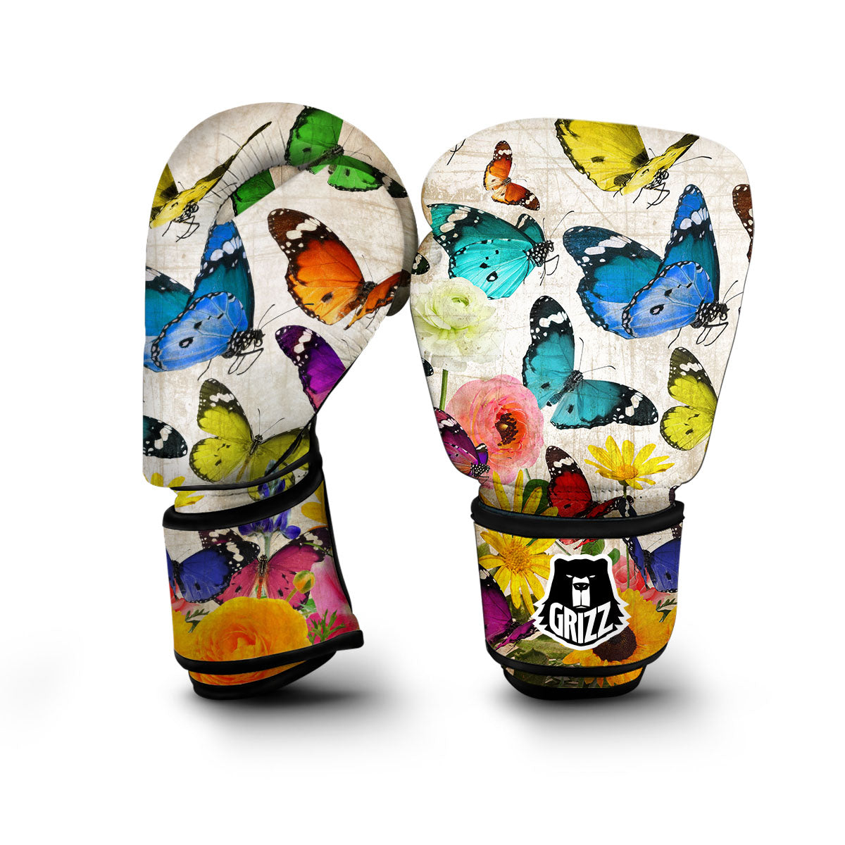 Colorful Butterfly Garden Boxing Gloves-grizzshop