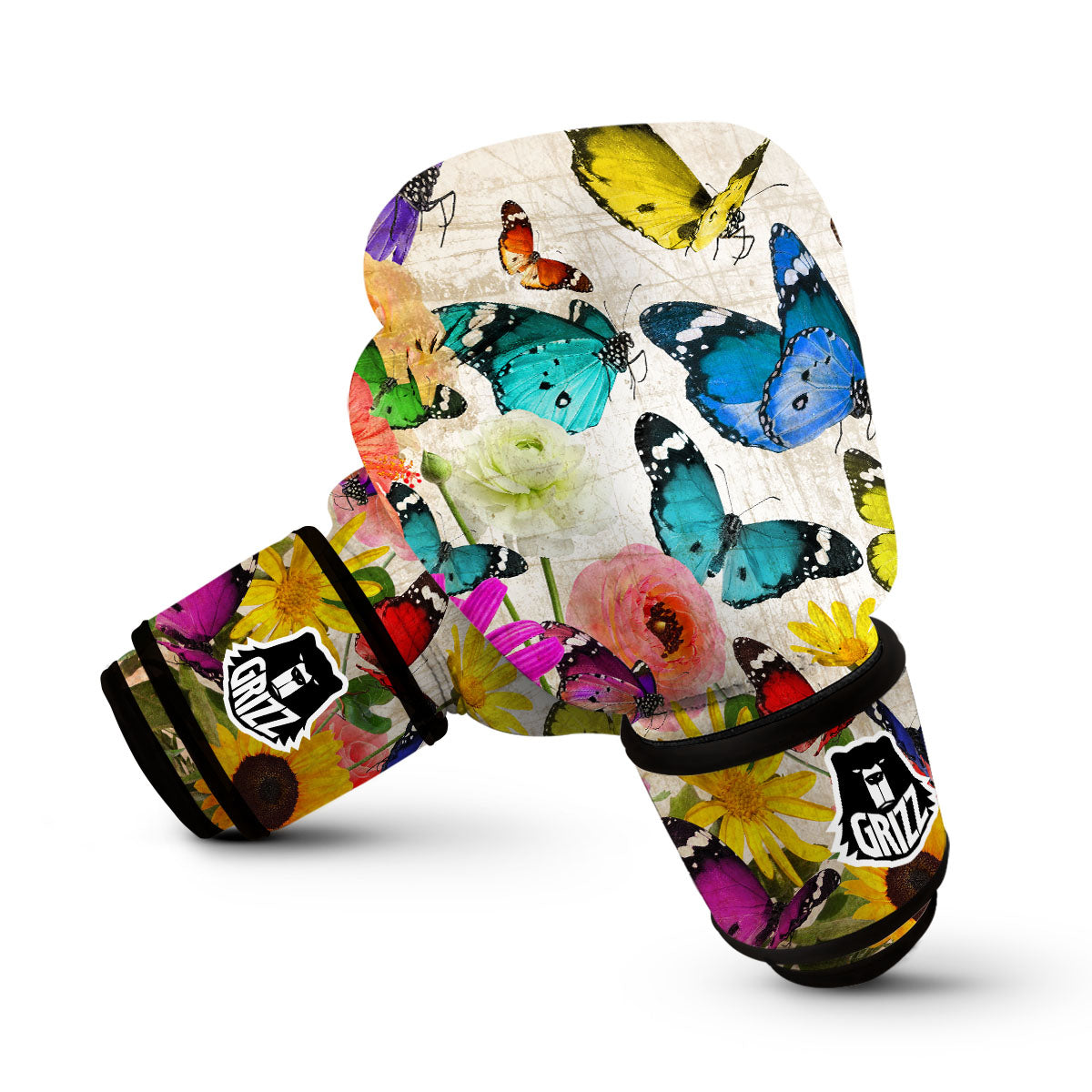 Colorful Butterfly Garden Boxing Gloves-grizzshop