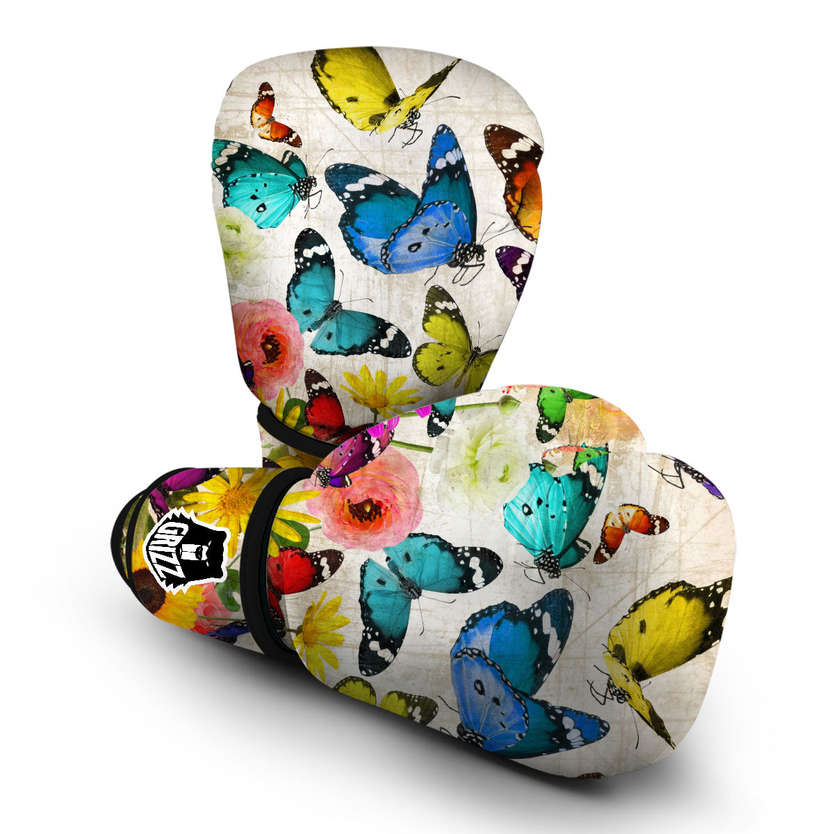 Colorful Butterfly Garden Boxing Gloves-grizzshop