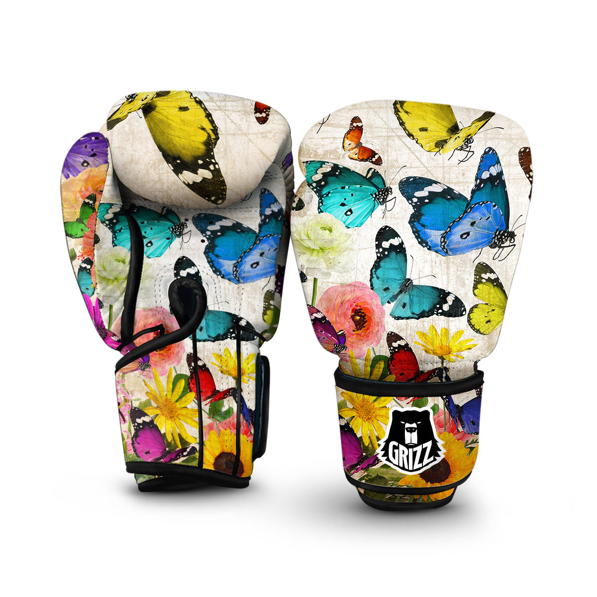 Colorful Butterfly Garden Boxing Gloves-grizzshop