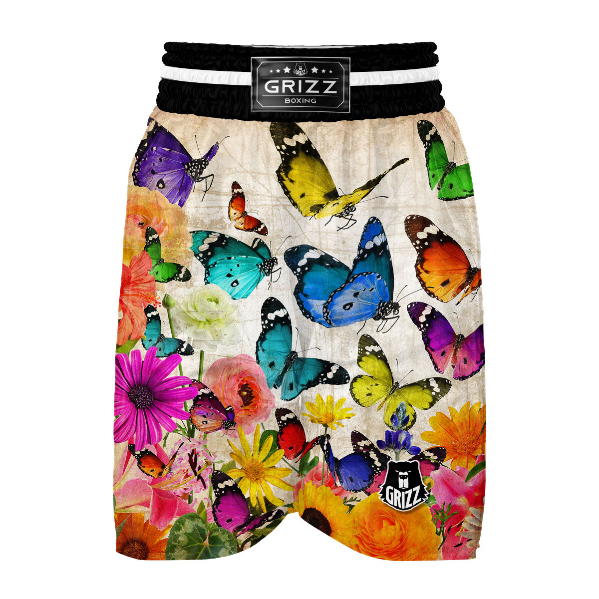 Colorful Butterfly Garden Boxing Shorts-grizzshop