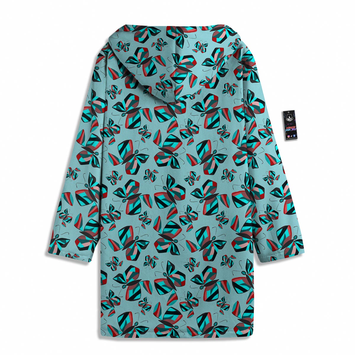 Colorful Butterfly Retro Print Pattern Men's Windbreaker Jacket-grizzshop