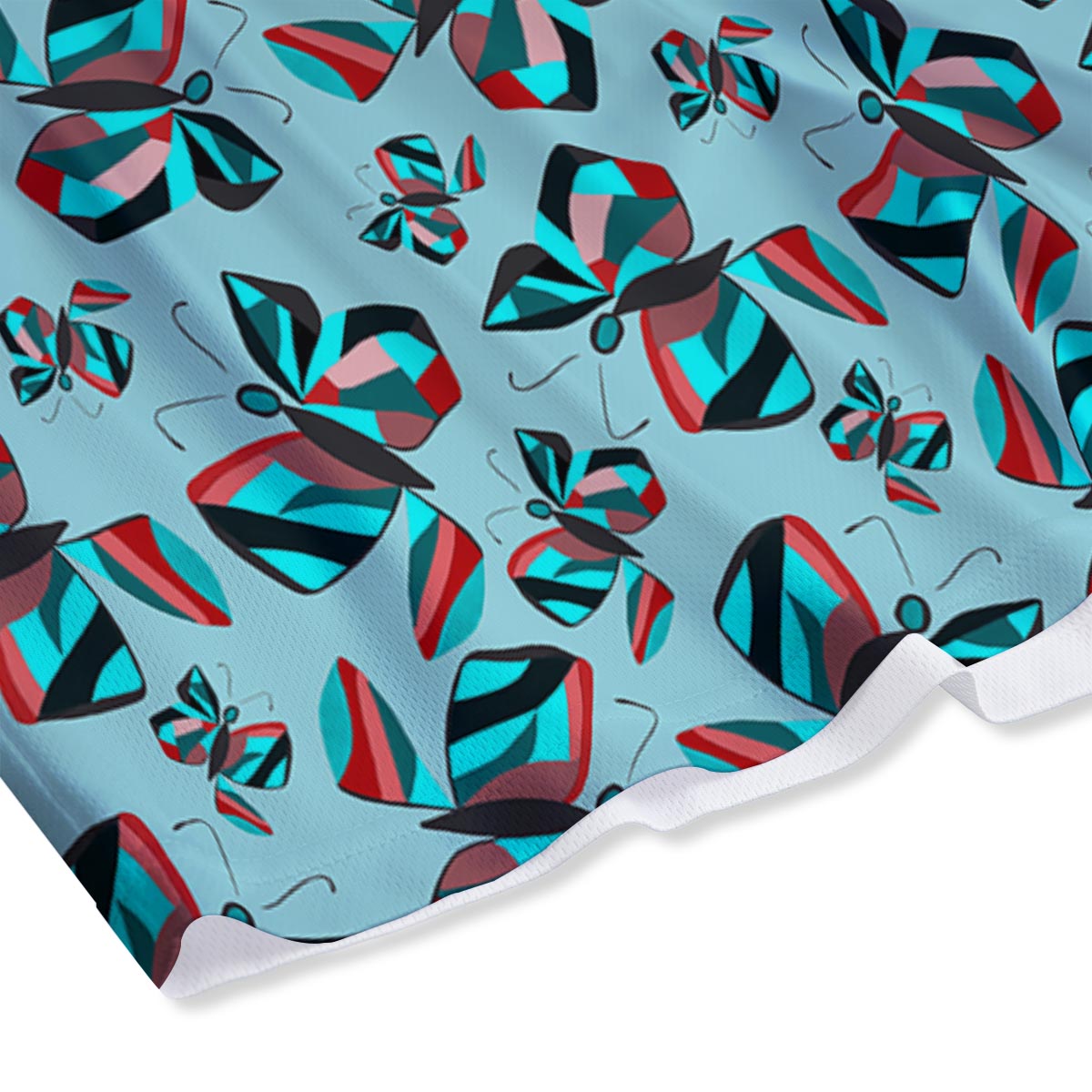 Colorful Butterfly Retro Print Pattern Mesh Shorts