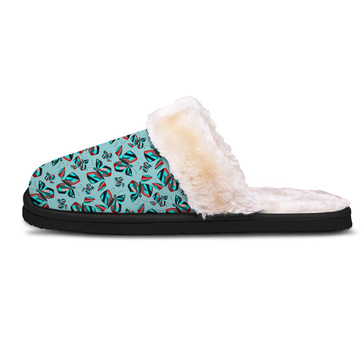 Colorful Butterfly Retro Print Pattern Slippers-grizzshop