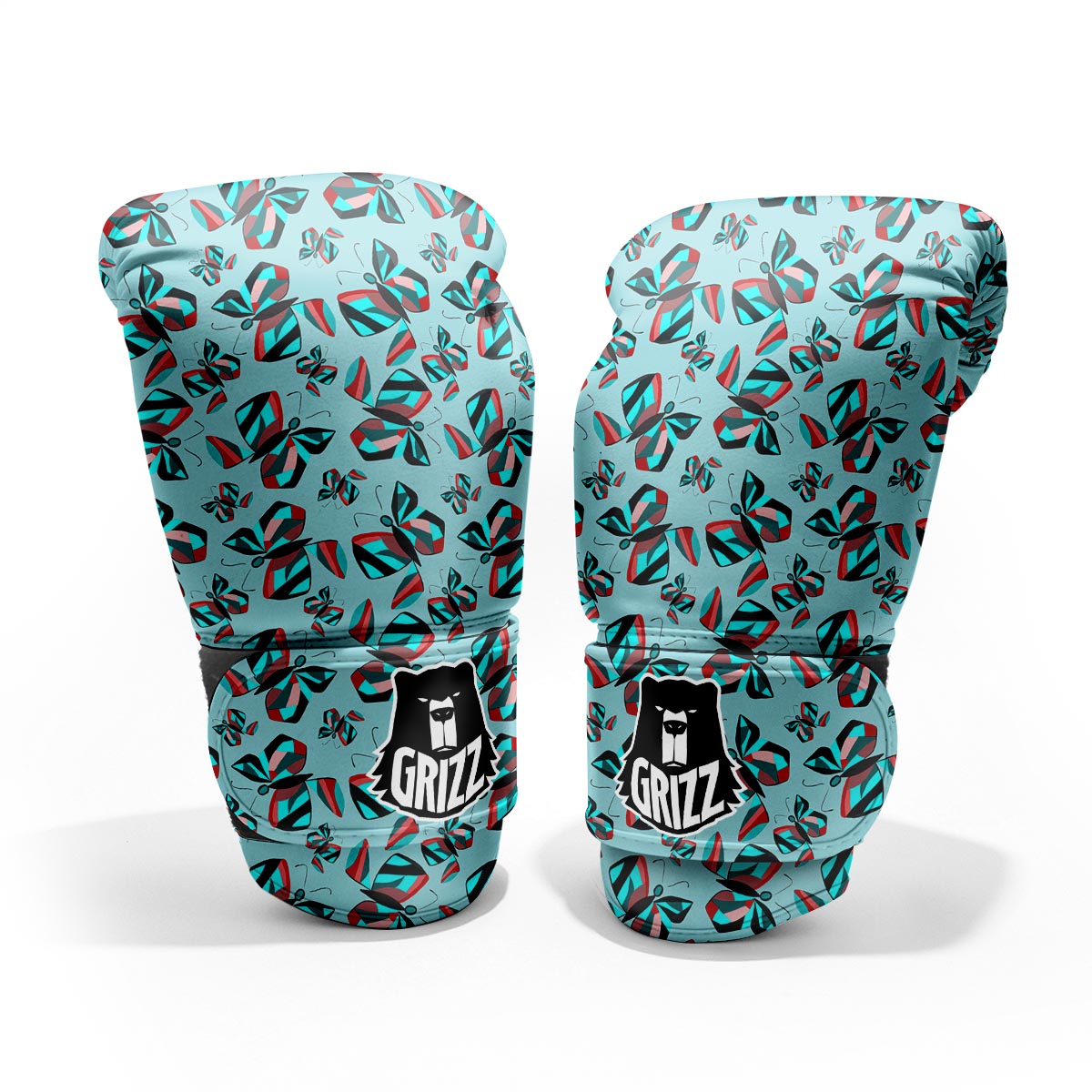 Colorful Butterfly Retro Print Pattern Pro Boxing Glove