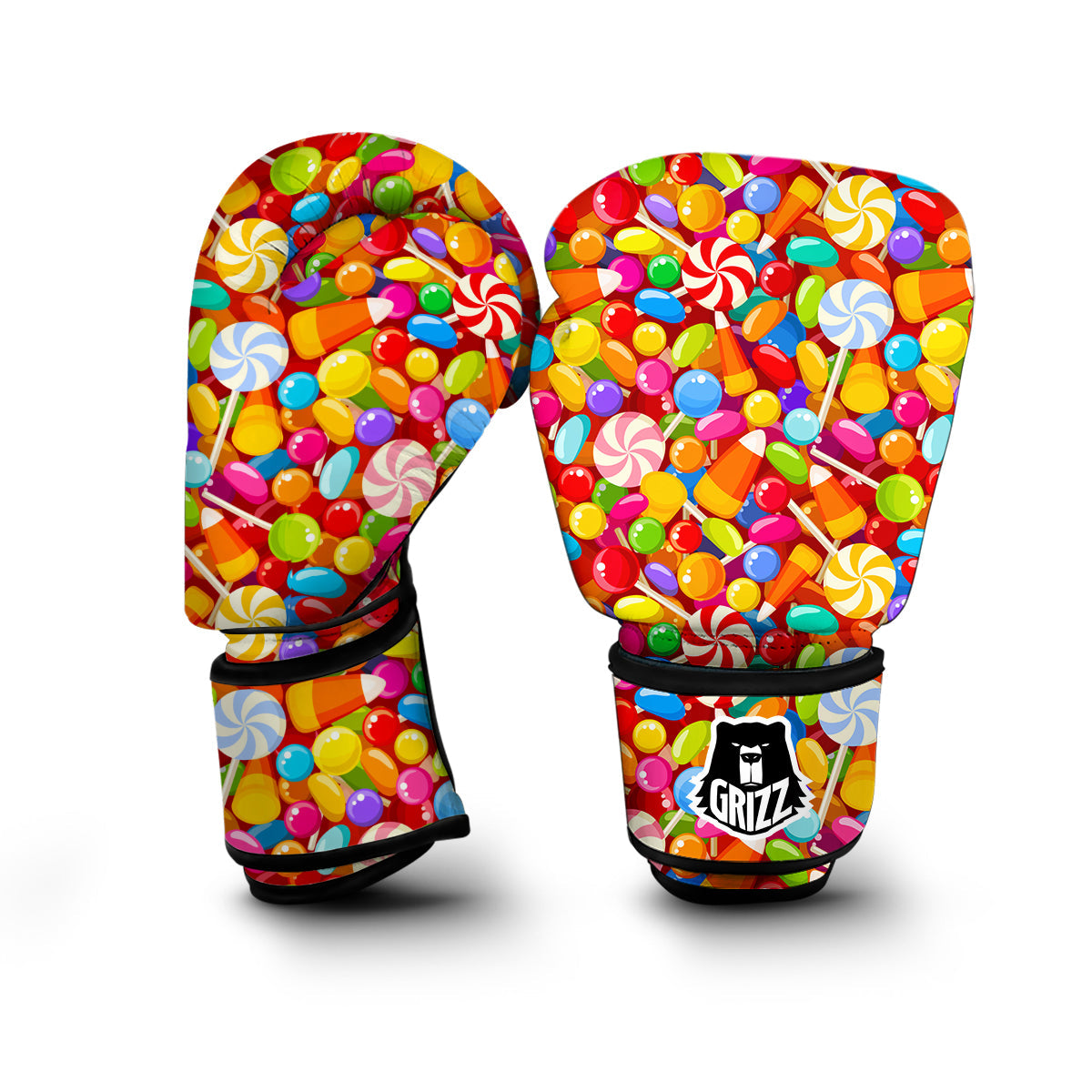 Colorful Candy Pattern Print Boxing Gloves-grizzshop