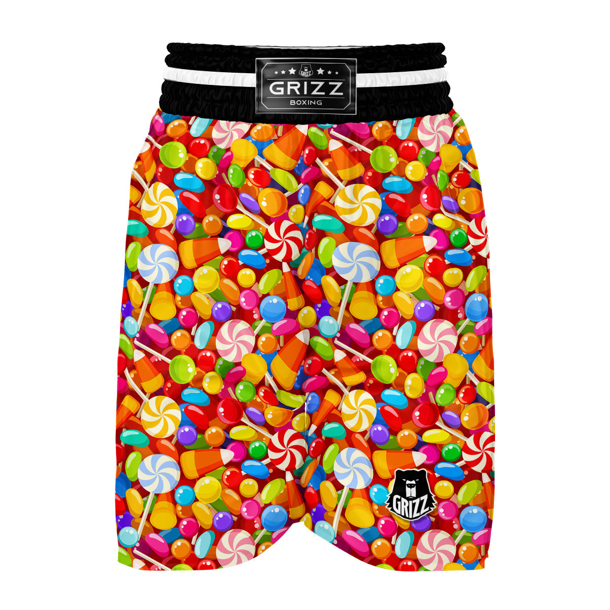 Colorful Candy Pattern Print Boxing Shorts-grizzshop