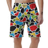 Colorful Cow Print Men's Shorts-grizzshop