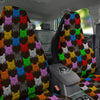 Colorful Crazy Cat Print Pattern Car Seat Covers-grizzshop