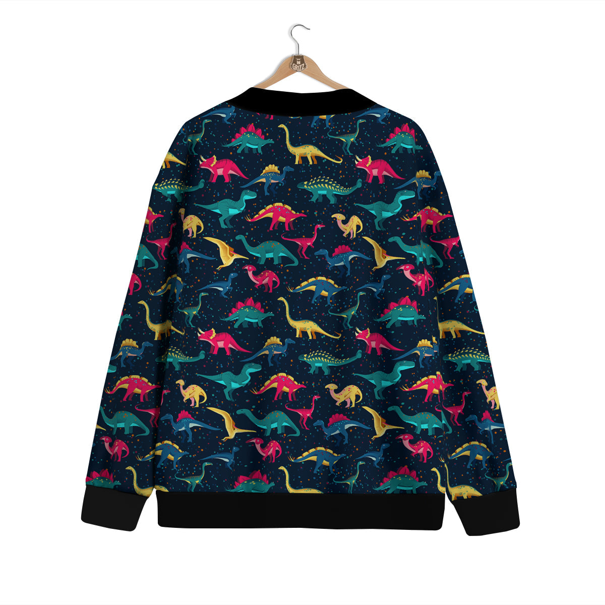 Colorful Cute Dinosaurs Print Pattern Cardigan-grizzshop