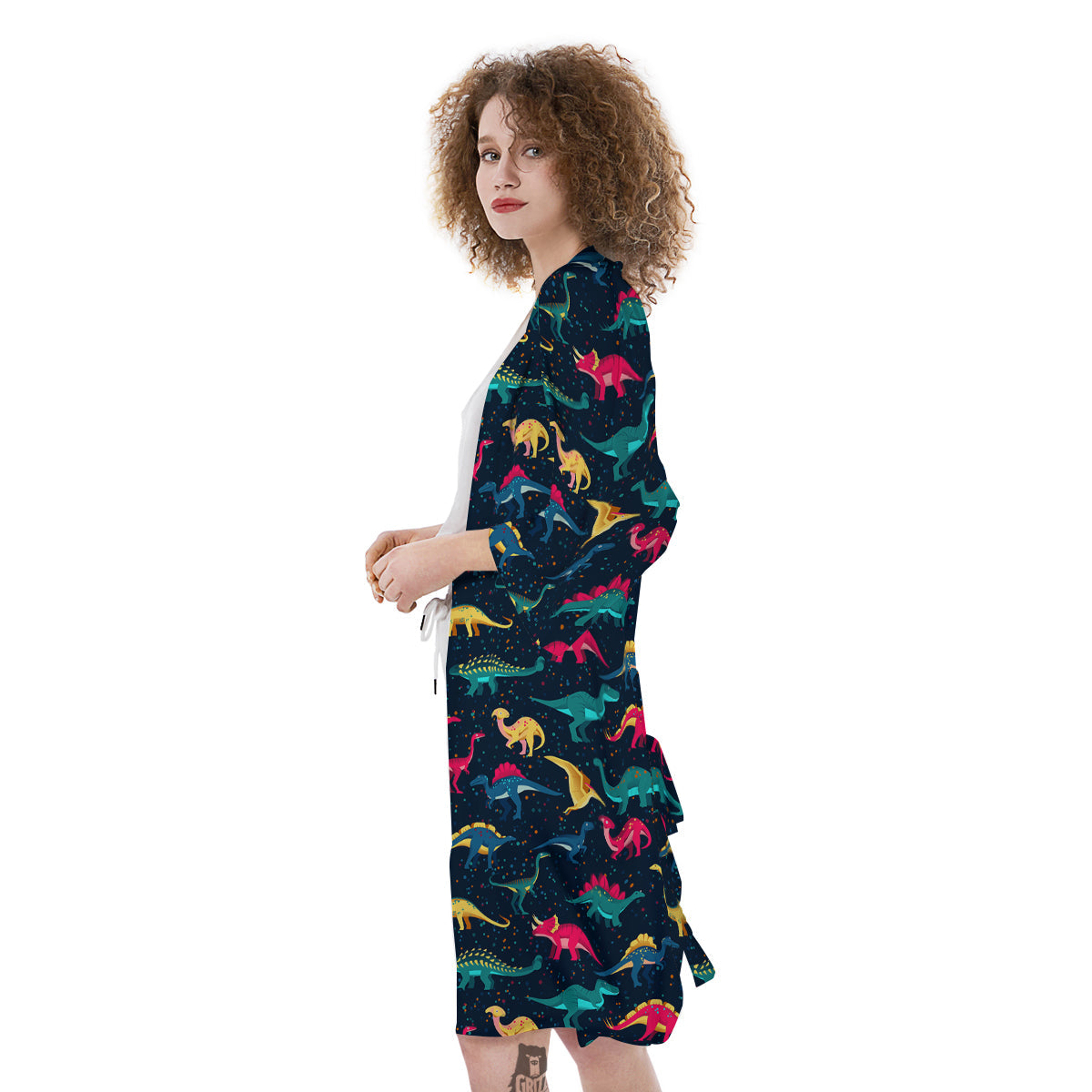 Colorful Cute Dinosaurs Print Pattern Kimono-grizzshop