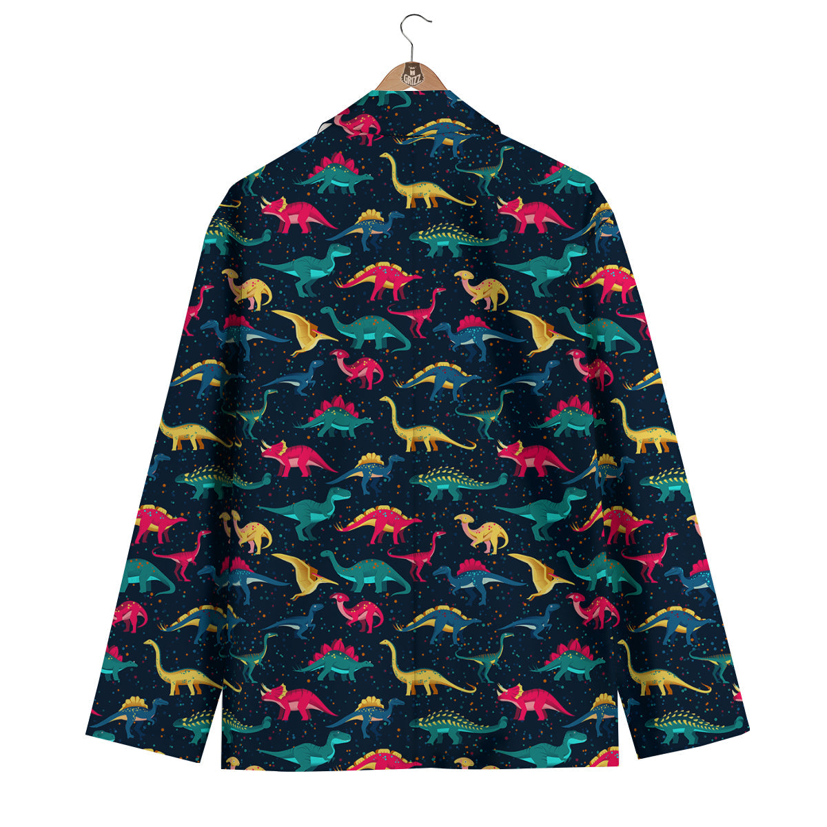 Colorful Cute Dinosaurs Print Pattern Men's Blazer-grizzshop