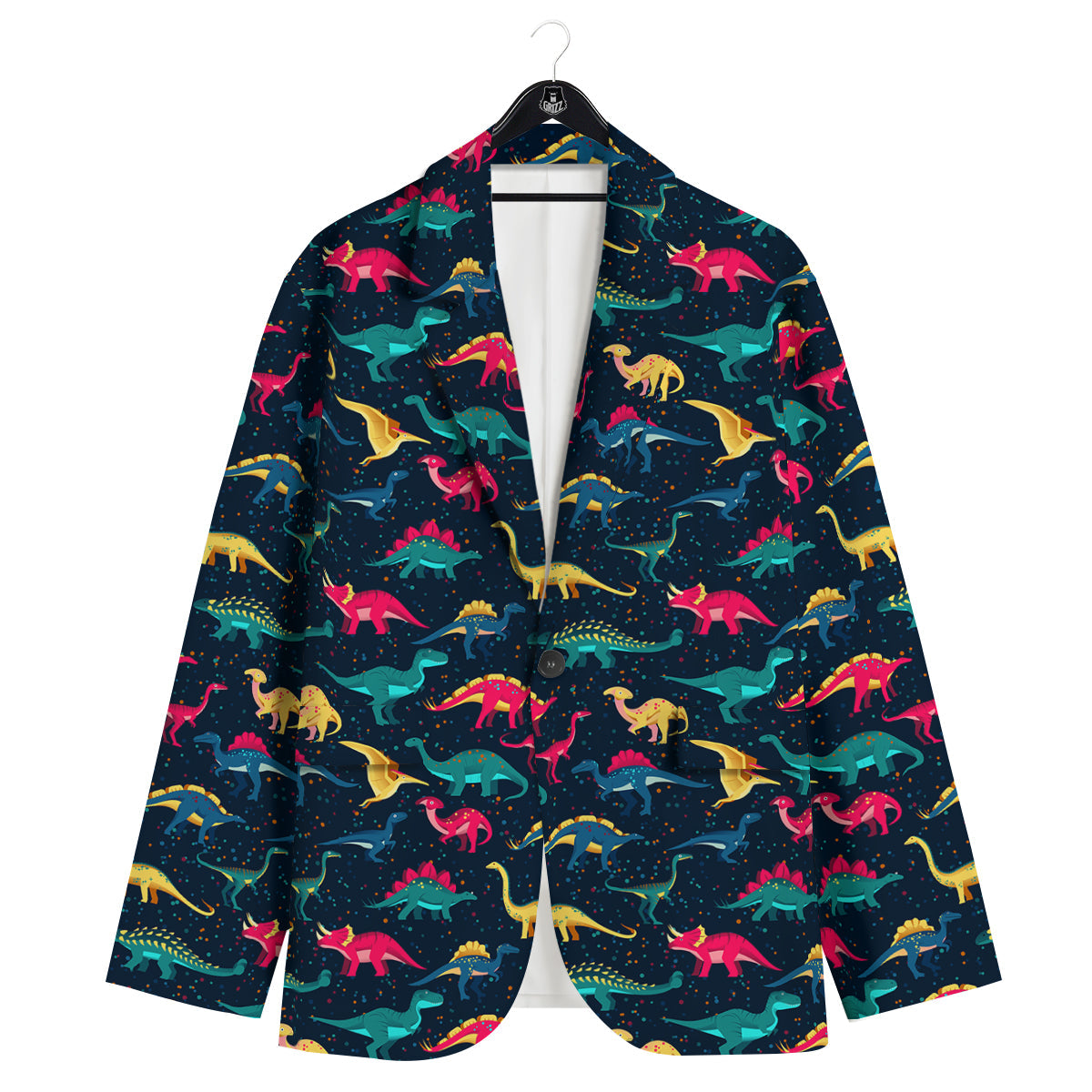 Colorful Cute Dinosaurs Print Pattern Men's Sport Coat-grizzshop