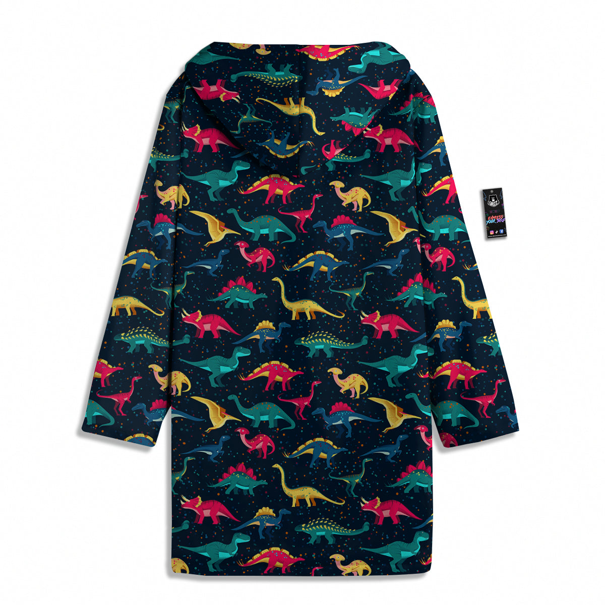 Colorful Cute Dinosaurs Print Pattern Men's Windbreaker Jacket-grizzshop