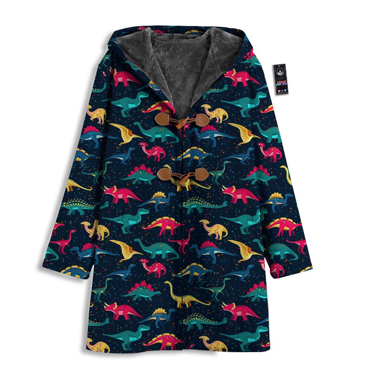 Colorful Cute Dinosaurs Print Pattern Men's Windbreaker Jacket-grizzshop