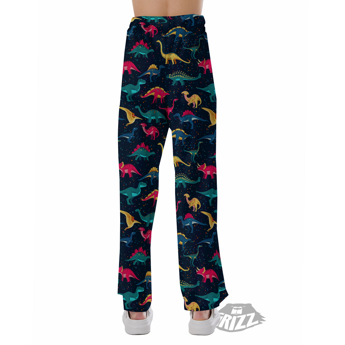 Colorful Cute Dinosaurs Print Pattern Pajama Pants-grizzshop