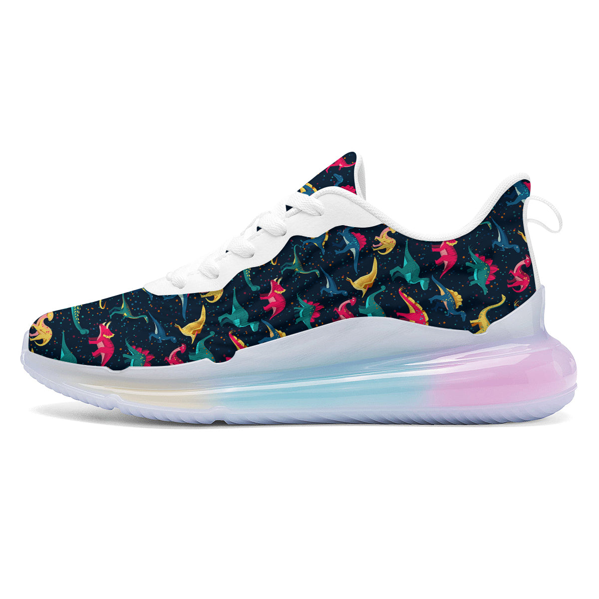 Colorful Cute Dinosaurs Print Pattern Running Sneakers-grizzshop