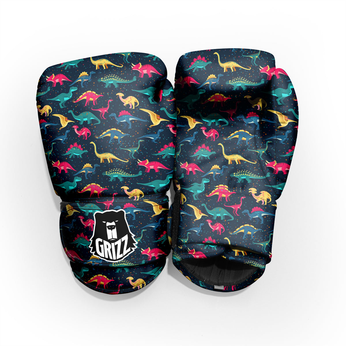 Colorful Cute Dinosaurs Print Pattern Pro Boxing Glove