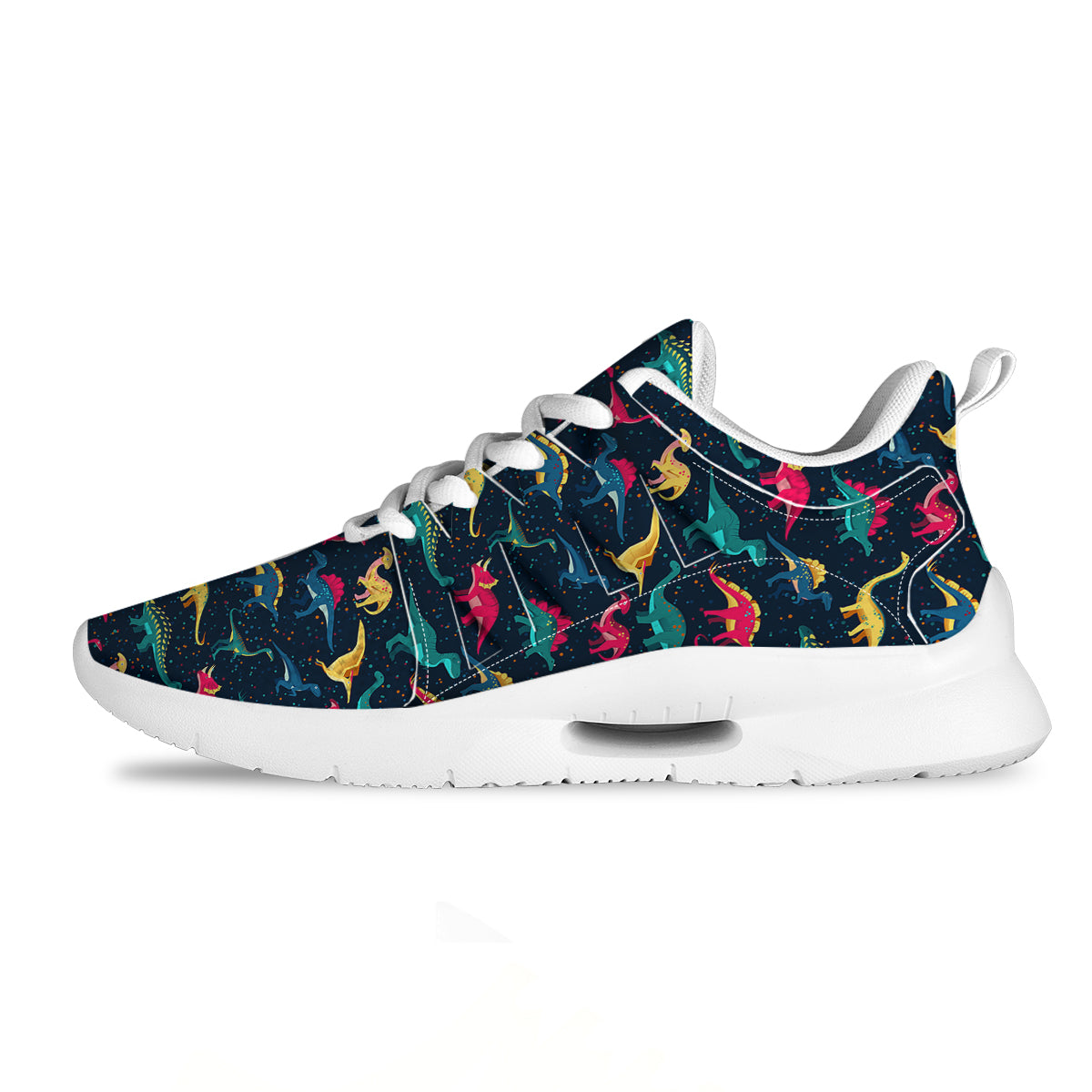 Colorful Cute Dinosaurs Print Pattern Tennis Shoes-grizzshop