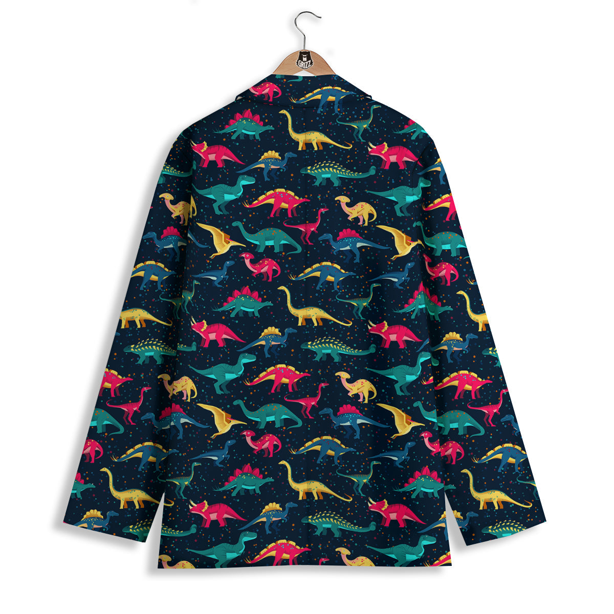 Colorful Cute Dinosaurs Print Pattern Women's Blazer-grizzshop