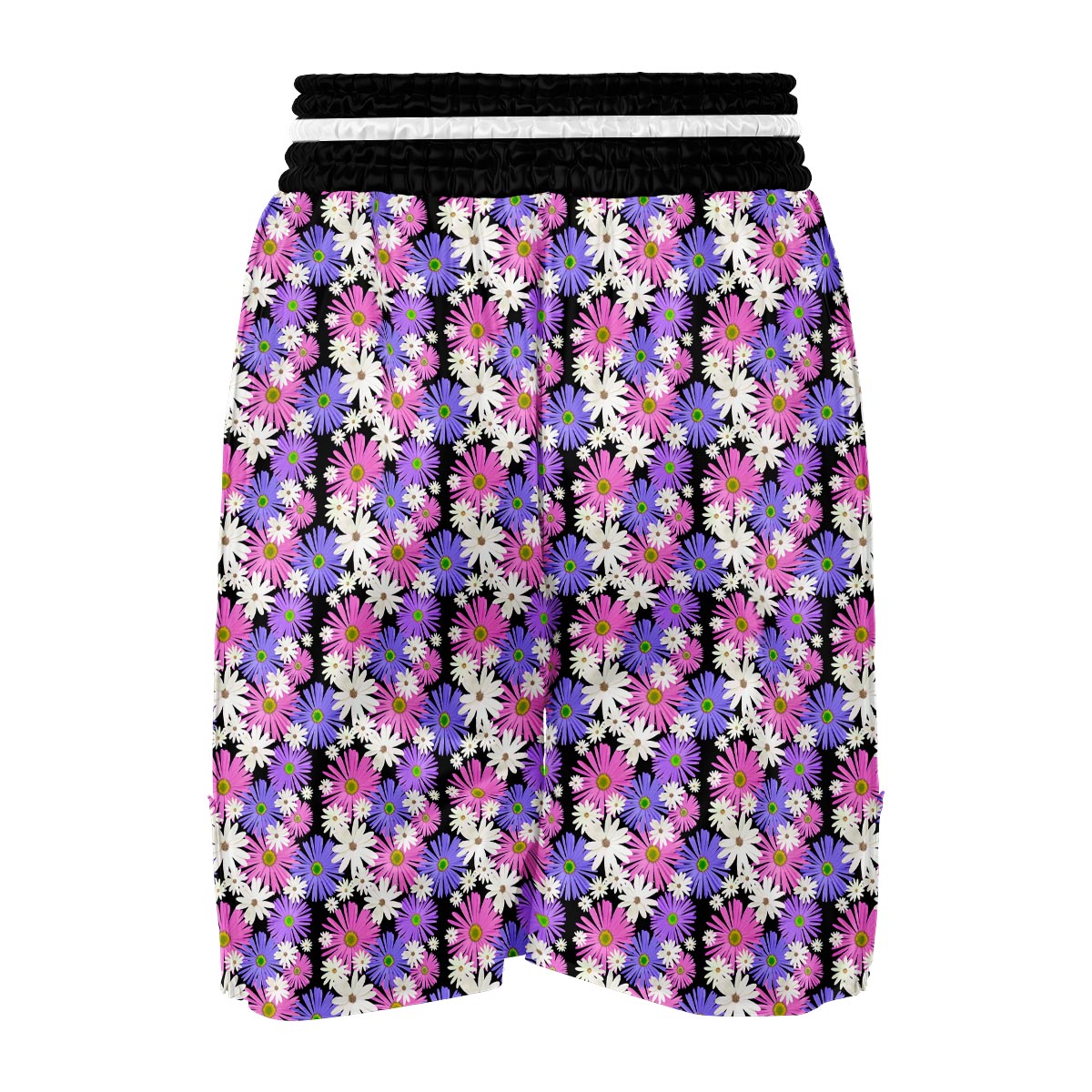 Colorful Daisy Pattern Print Boxing Shorts-grizzshop