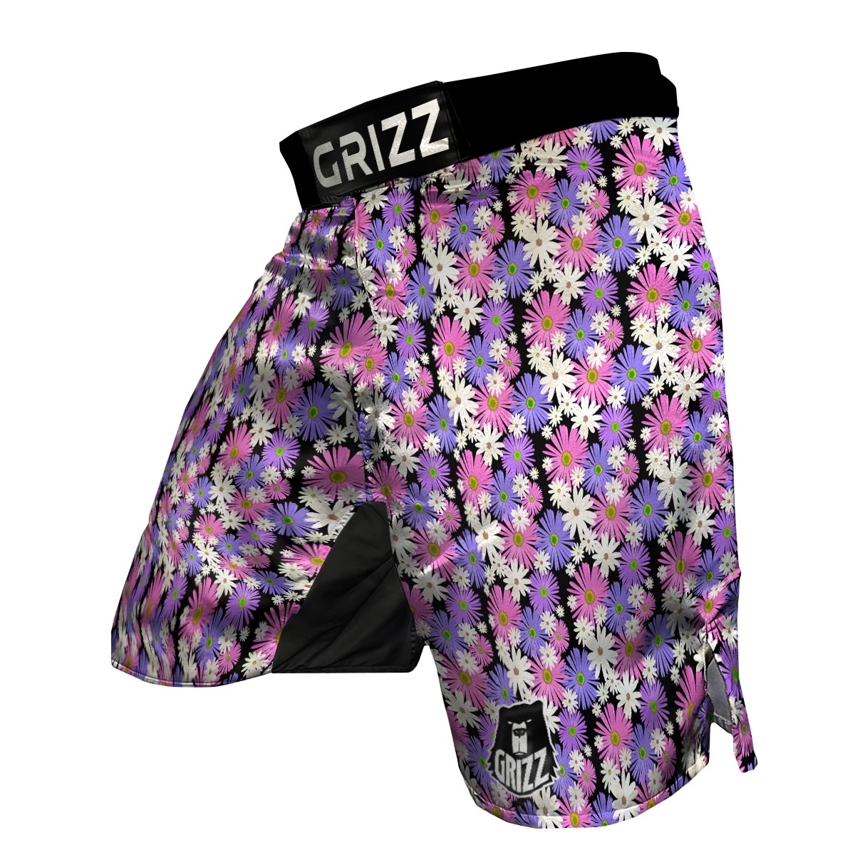 Colorful Daisy Pattern Print MMA Shorts-grizzshop