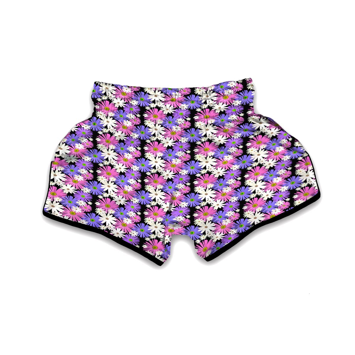 Colorful Daisy Pattern Print Muay Thai Boxing Shorts-grizzshop