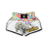 Colorful Elephant Hand drawn Print Muay Thai Boxing Shorts-grizzshop