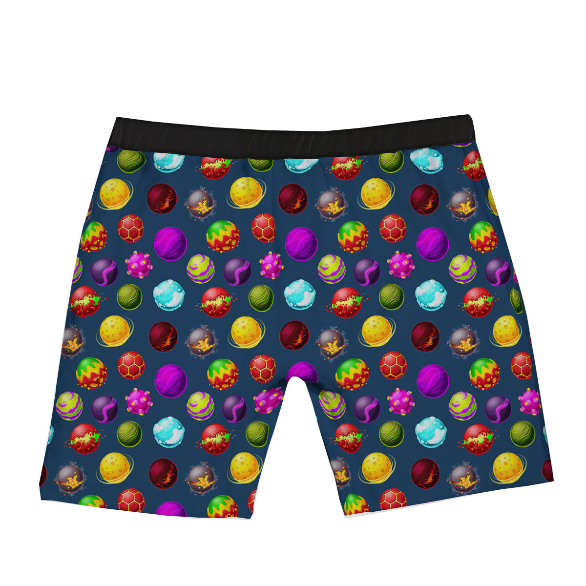Colorful Galaxy Planets And Space Stars Print Pattern Boxer Briefs-grizzshop