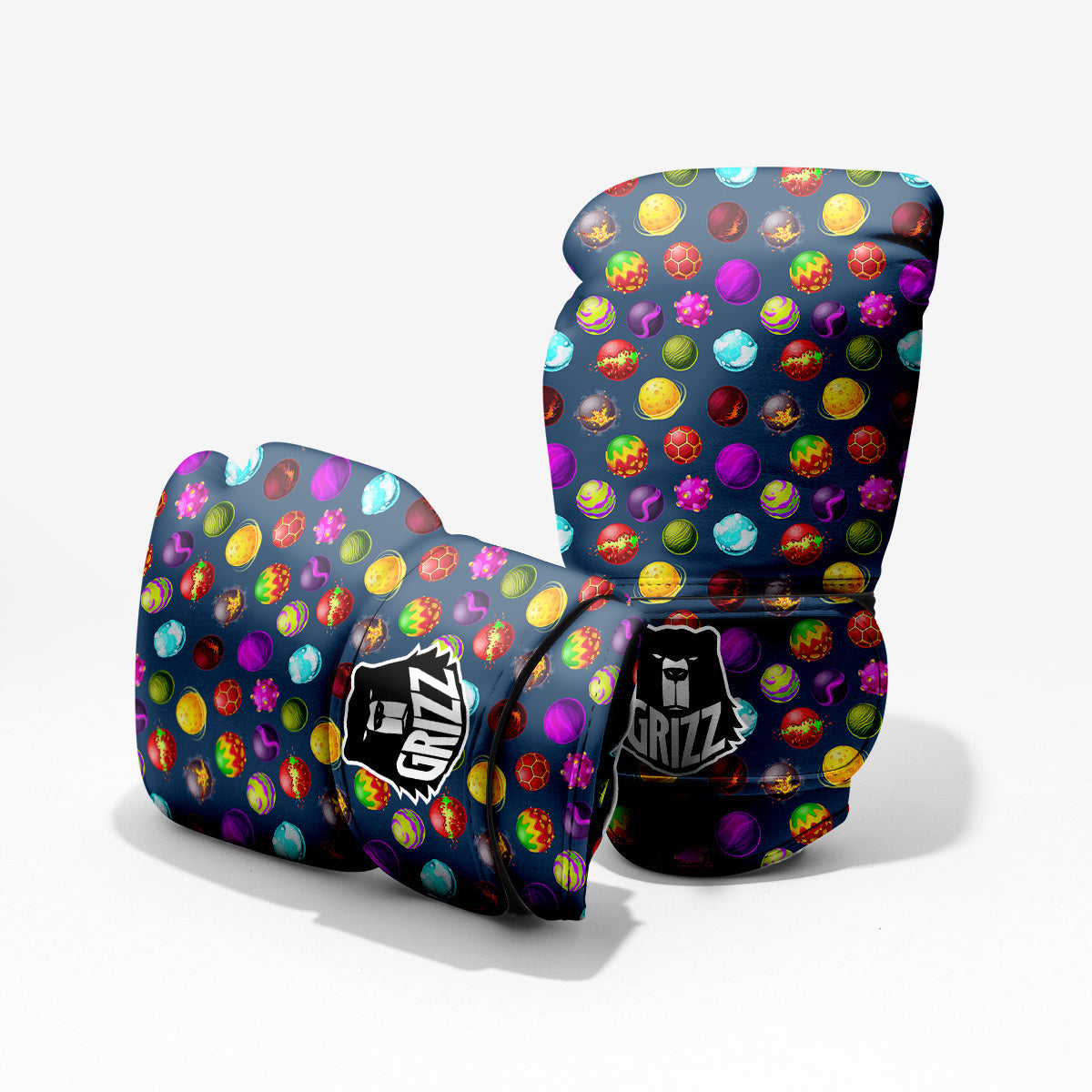 Colorful Galaxy Planets And Space Stars Print Pattern Pro Boxing Glove