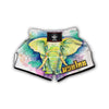 Colorful Hand Drawn Elephant Mandala Print Muay Thai Boxing Shorts-grizzshop