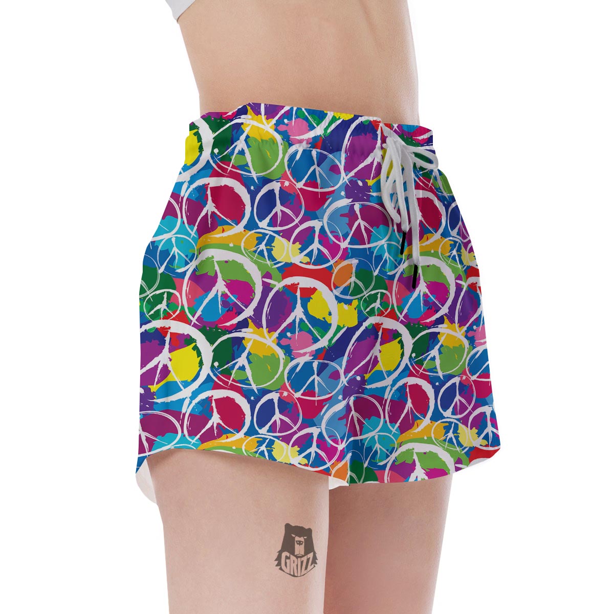 Colorful Hippie Women's Shorts-grizzshop
