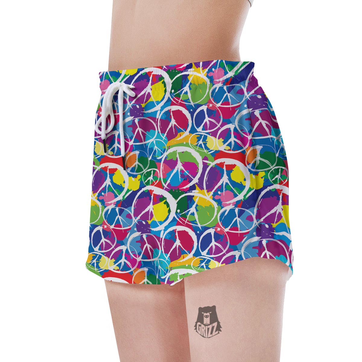 Colorful Hippie Women's Shorts-grizzshop