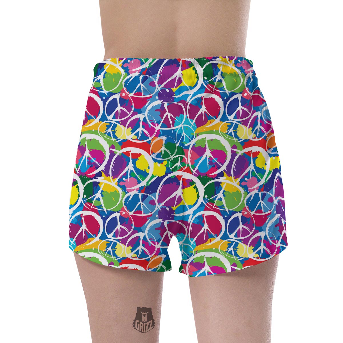 Colorful Hippie Women's Shorts-grizzshop