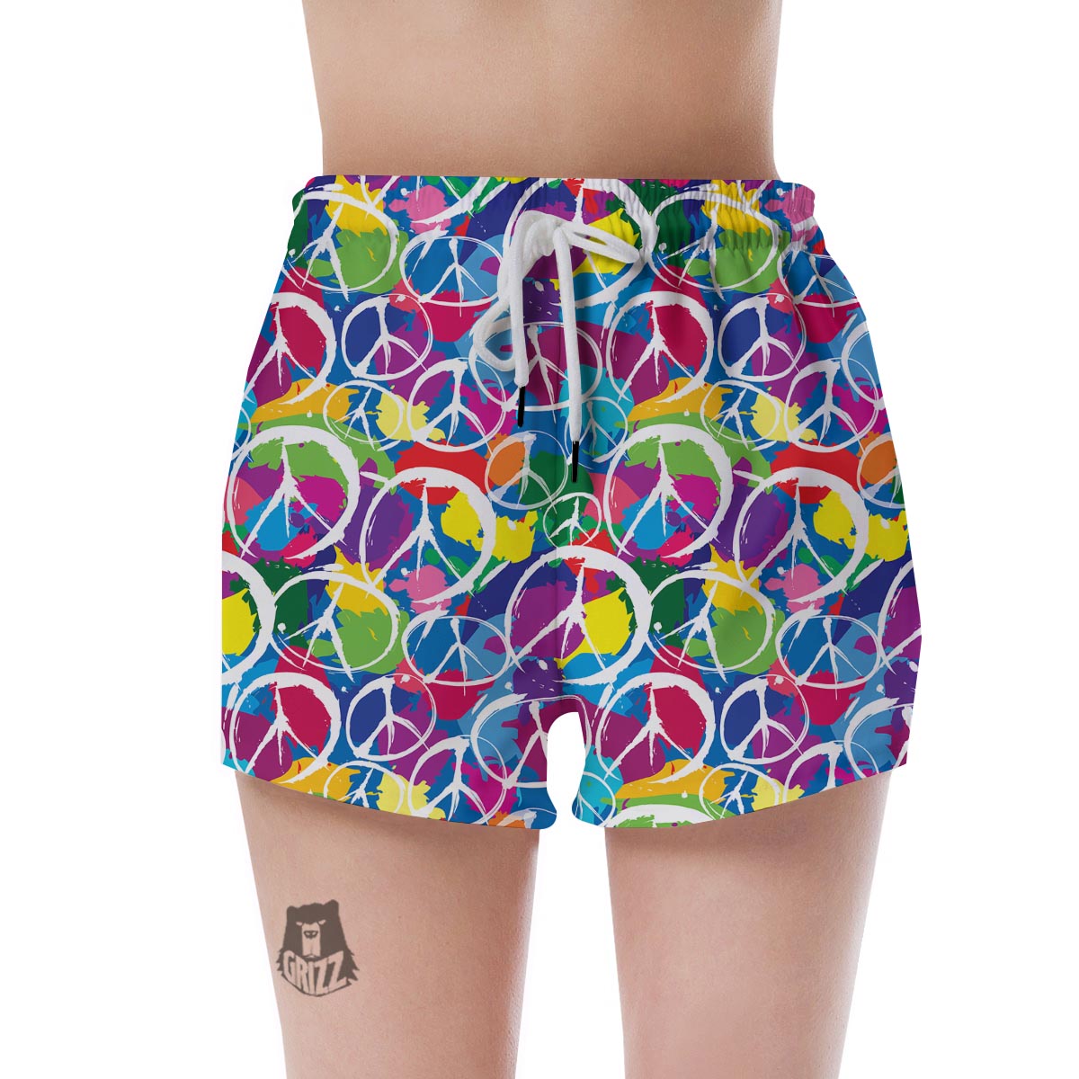 Colorful Hippie Women's Shorts-grizzshop