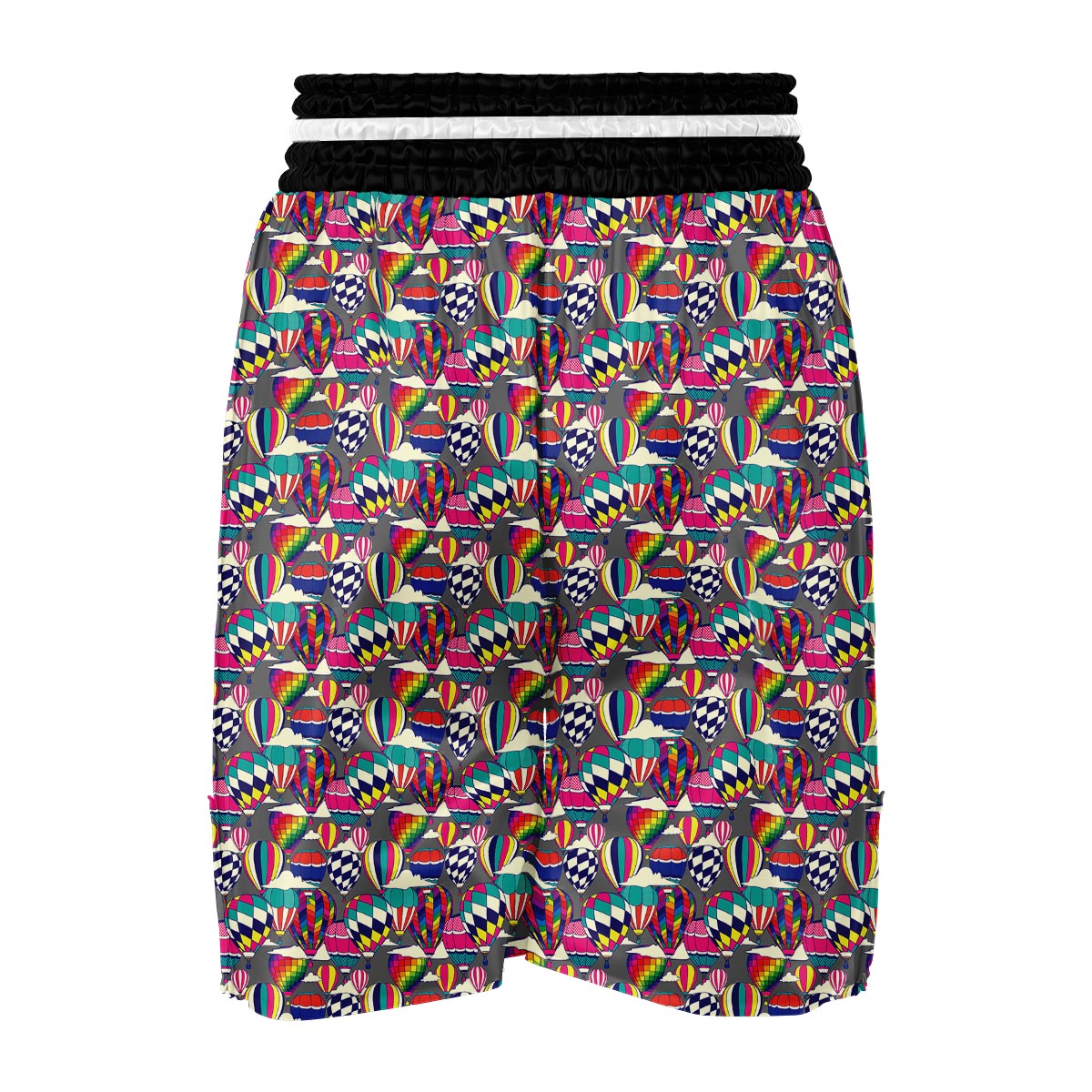 Colorful Hot Air Balloon Pattern Print Boxing Shorts-grizzshop