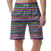 Colorful Indian Aztec Doodle Triangles Men's Shorts-grizzshop