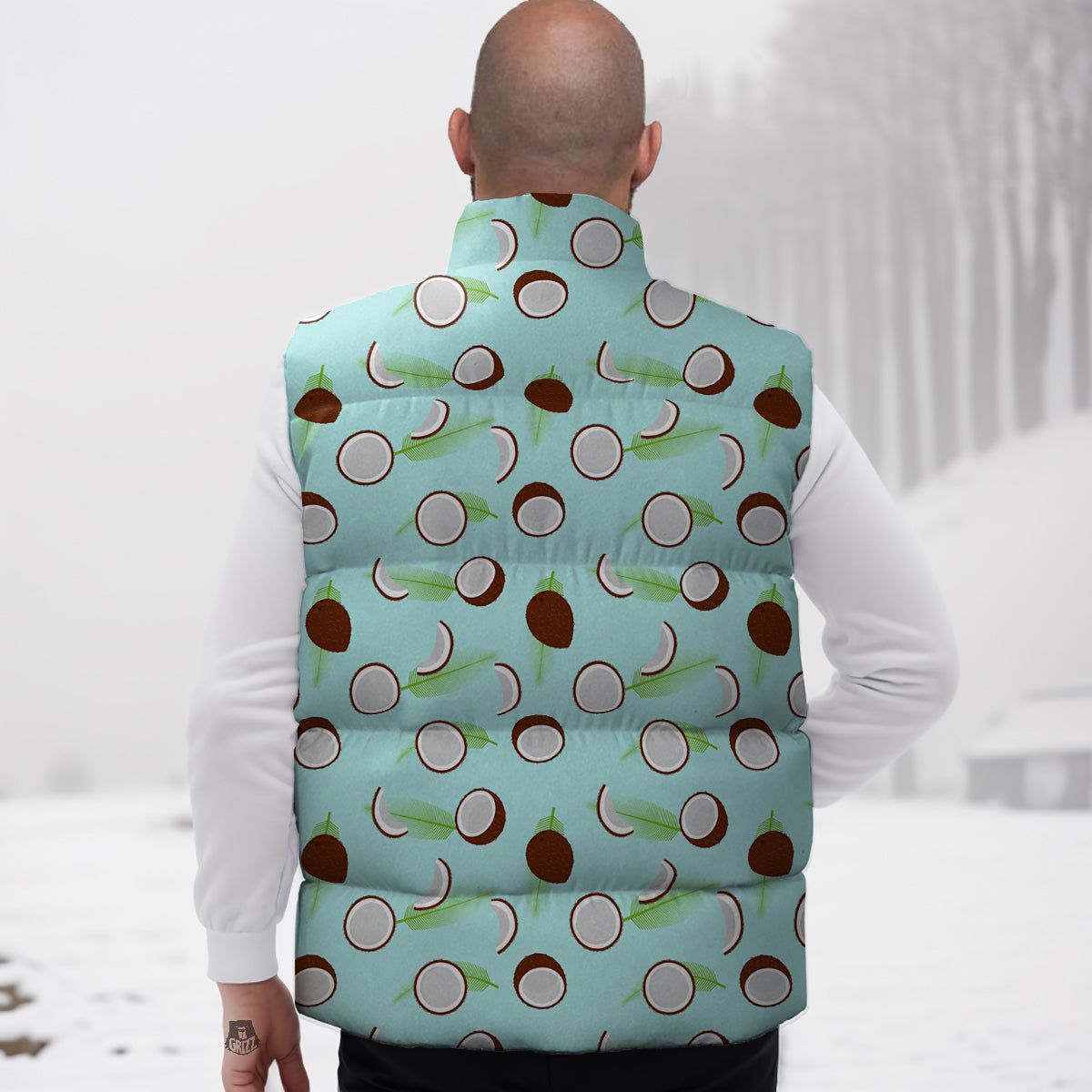Colorful Kitten Cat Pattern Print Down Vest-grizzshop