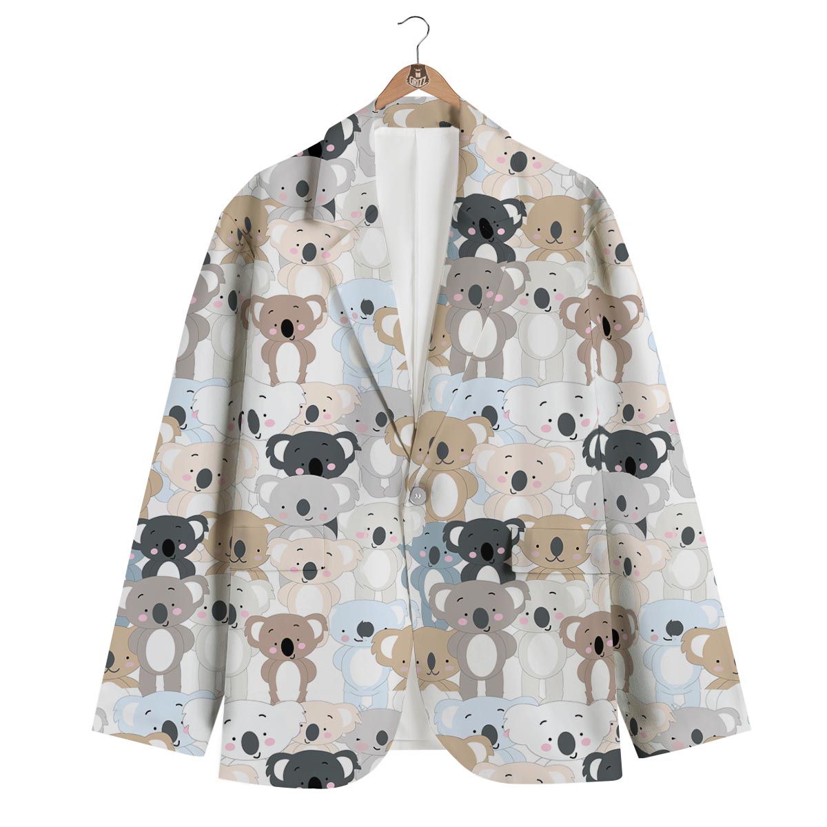 Colorful Koala Pattern Print Men's Blazer-grizzshop