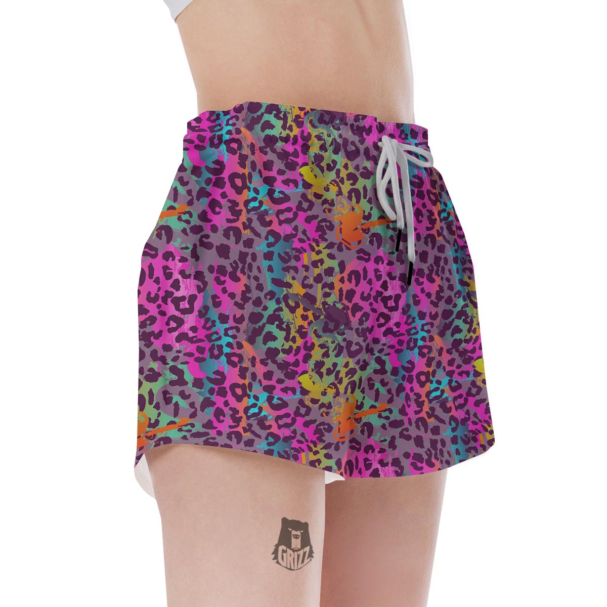 Colorful Leopard Women's Shorts-grizzshop