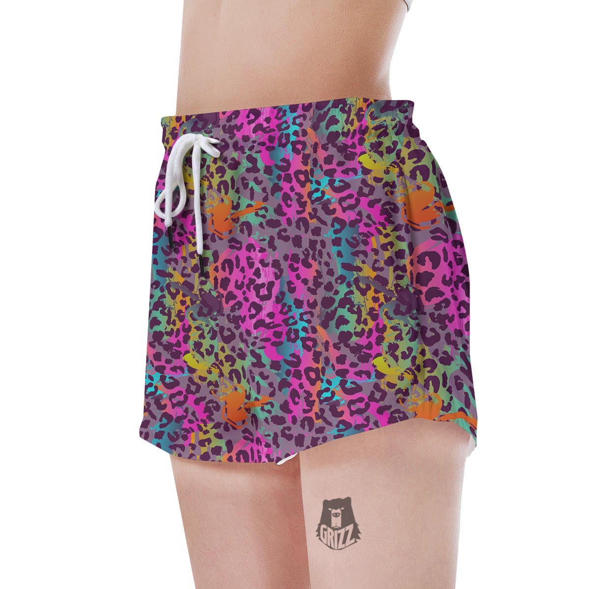 Colorful Leopard Women's Shorts-grizzshop