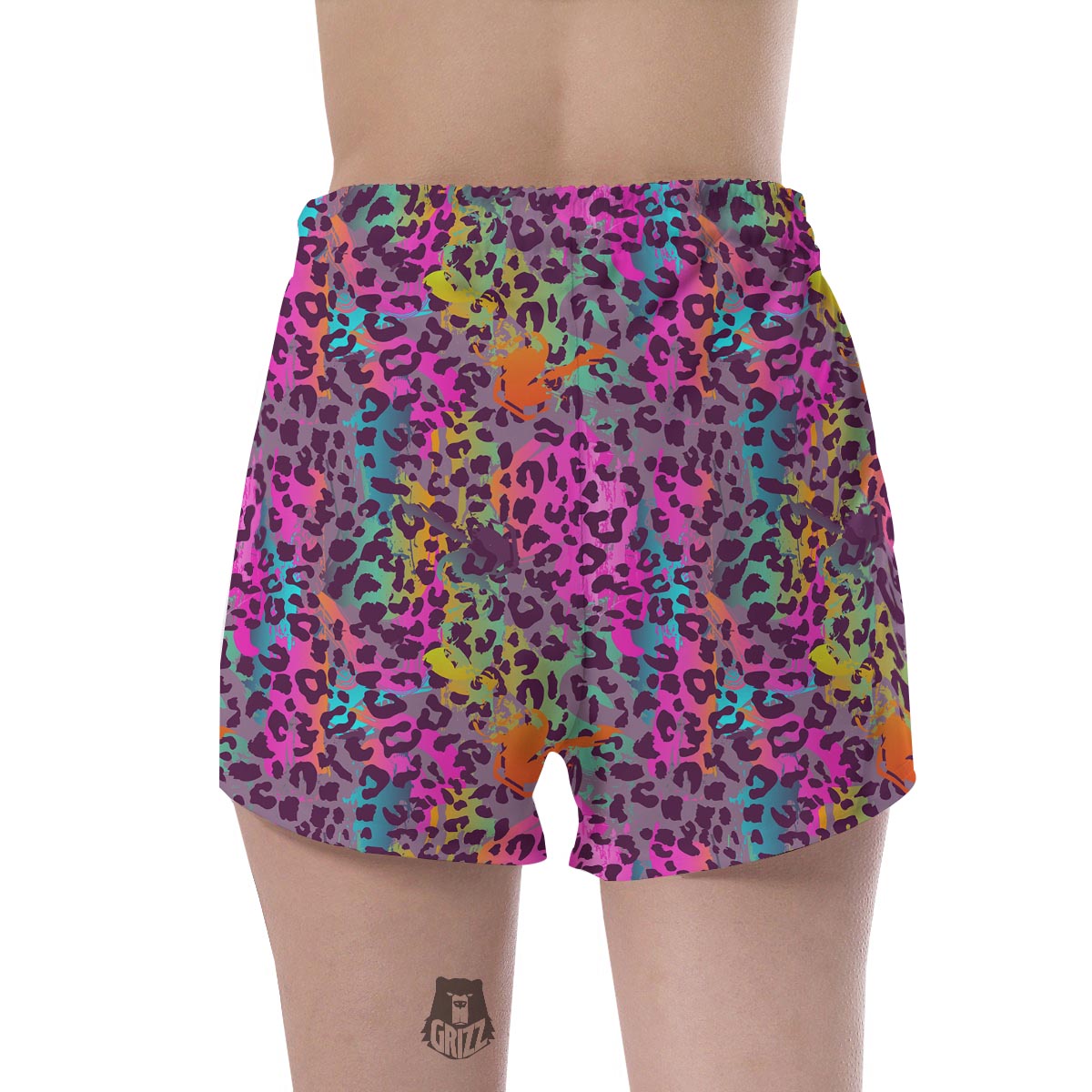 Colorful Leopard Women's Shorts-grizzshop
