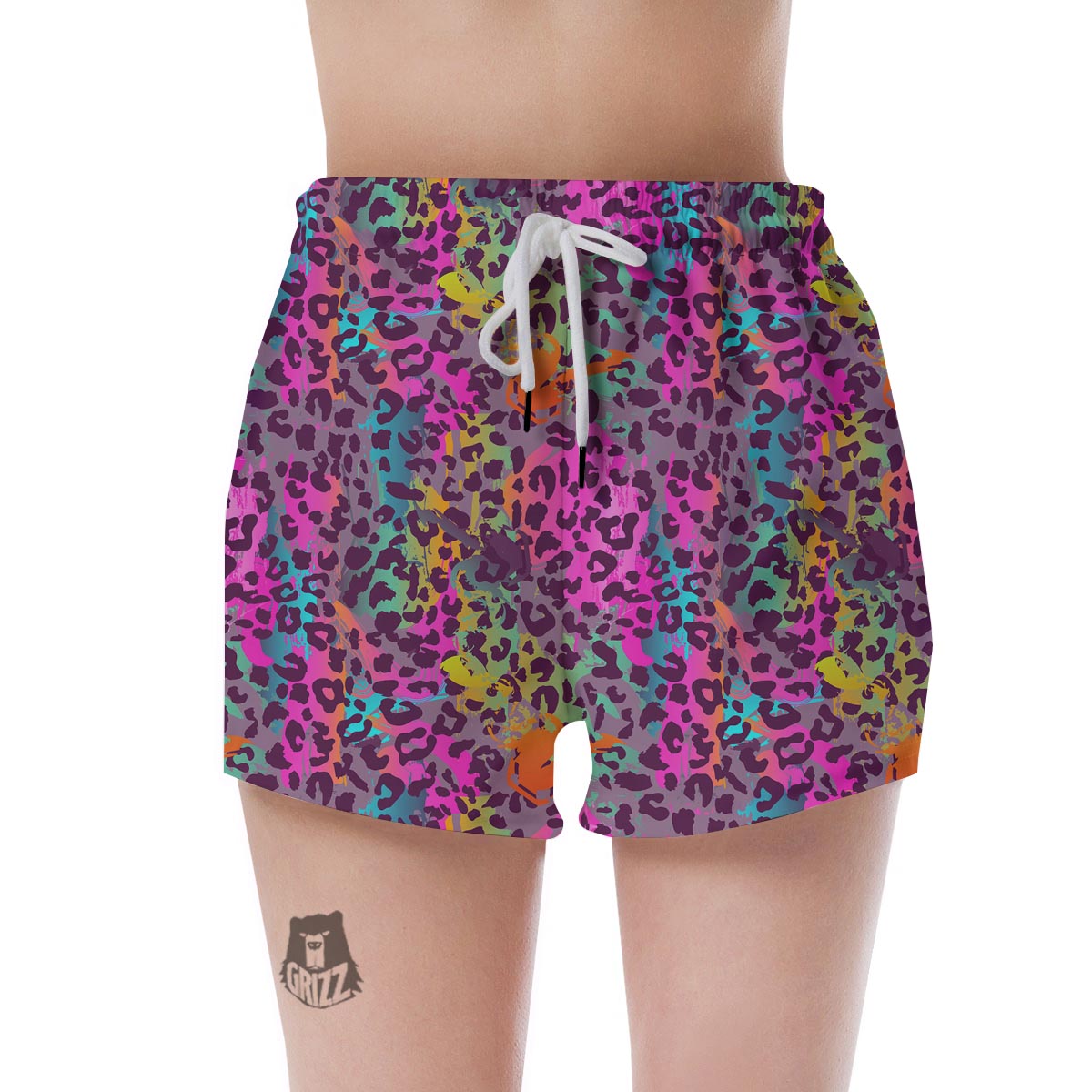 Colorful Leopard Women's Shorts-grizzshop