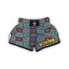 Colorful Mosaic Print Pattern Muay Thai Boxing Shorts-grizzshop