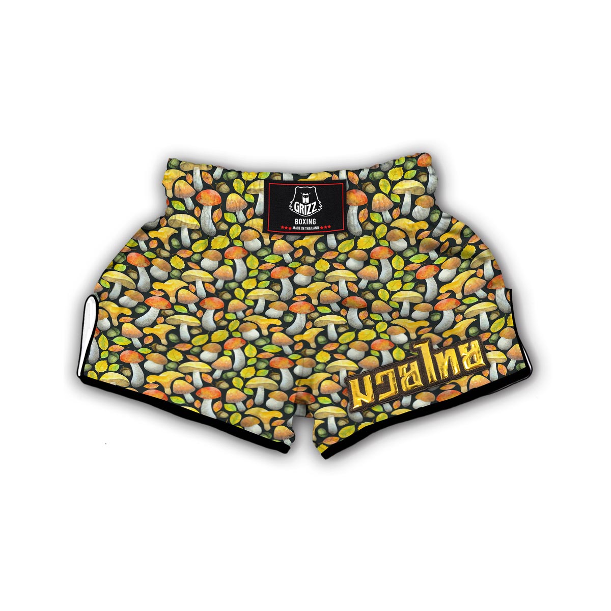 Colorful Mushroom Pattern Print Muay Thai Boxing Shorts-grizzshop