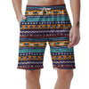 Colorful Neon Ethic Aztec Maya Print Men's Shorts-grizzshop