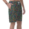 Colorful Neon Leopard Men's Shorts-grizzshop